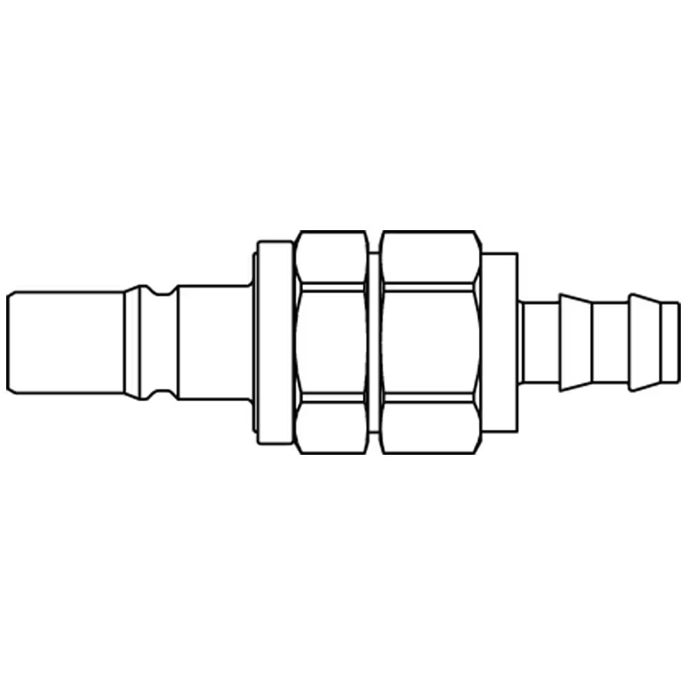 Quick Coupling for Fluid Handling Applications, Series 7000 7009 Plug Brass chemical nickel plated Parker Push-Lok