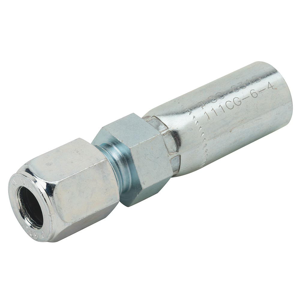 Permanent Crimp Fittings - CG Series Fittings Male Ferulok Flareless - Rigid Straight (24° Cone with Nut & Ferrule Steel