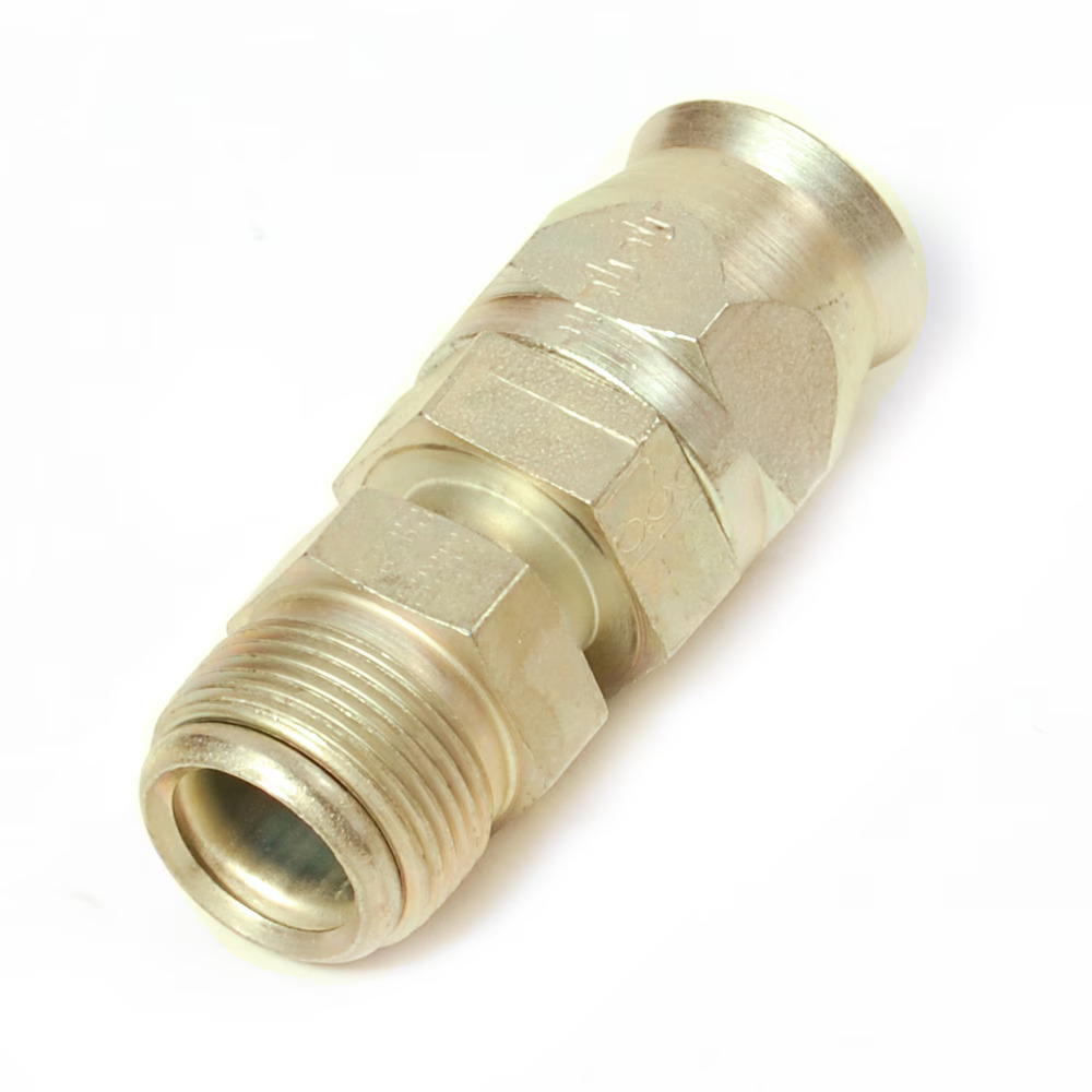 Field Attachable Fittings for PTFE Hose - 90 Series Male Inverted SAE 45° - Swivel - Straight