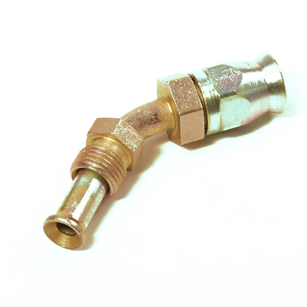 Field Attachable Fittings for PTFE Hose - 90 Series Obsolete: Male Inverted Swivel 45° Elbow
