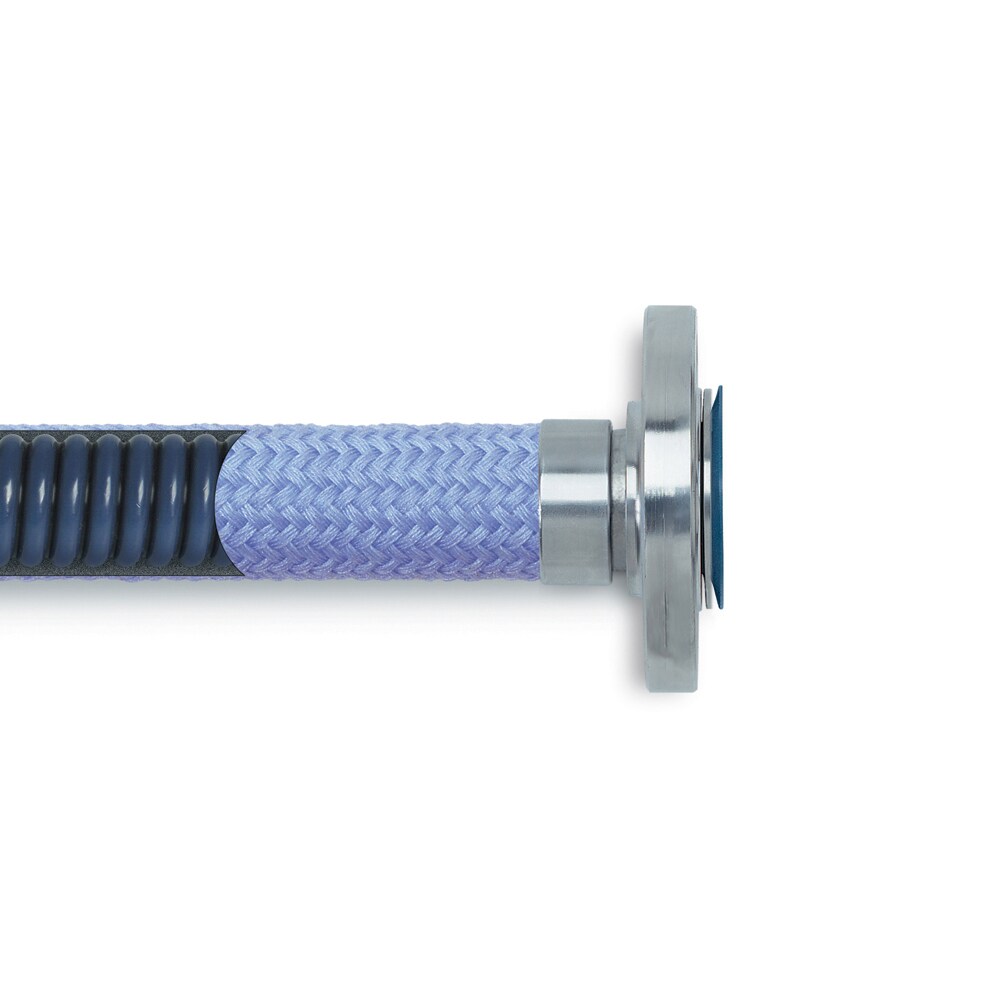 Flare-Seal® Heavy Wall Convoluted PTFE Hose Static-Dissipative Polypropylene Braid