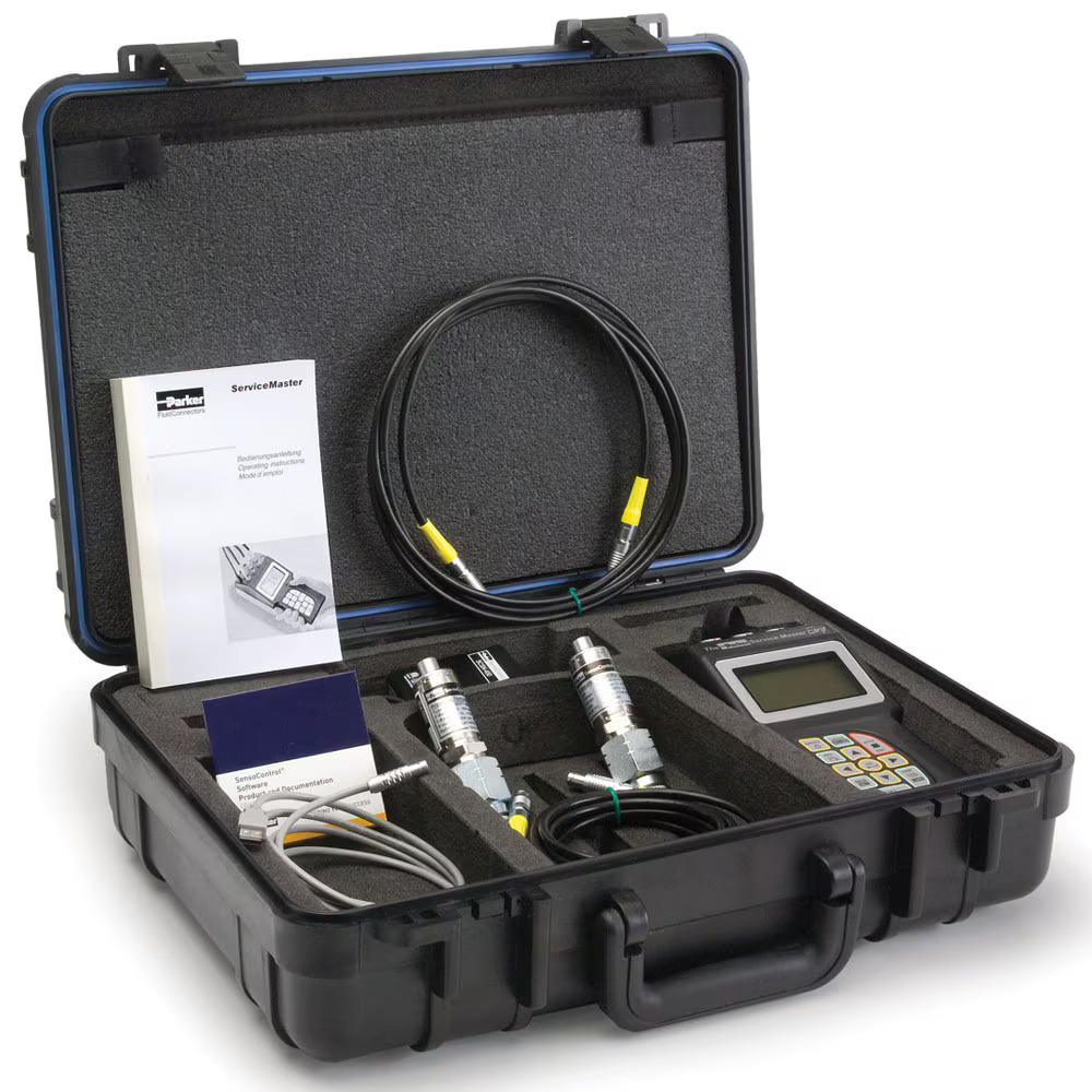 Diagnostic Test Meter and Accessories, Measure and Record 1 Million Data Points, Parker SensoControl Service Master Easy Kits