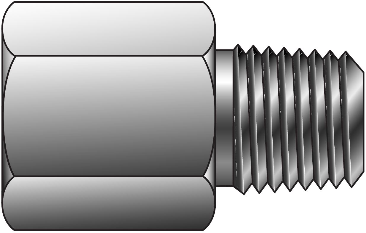 Hun BSP Konisk Til Han NPT Adapter