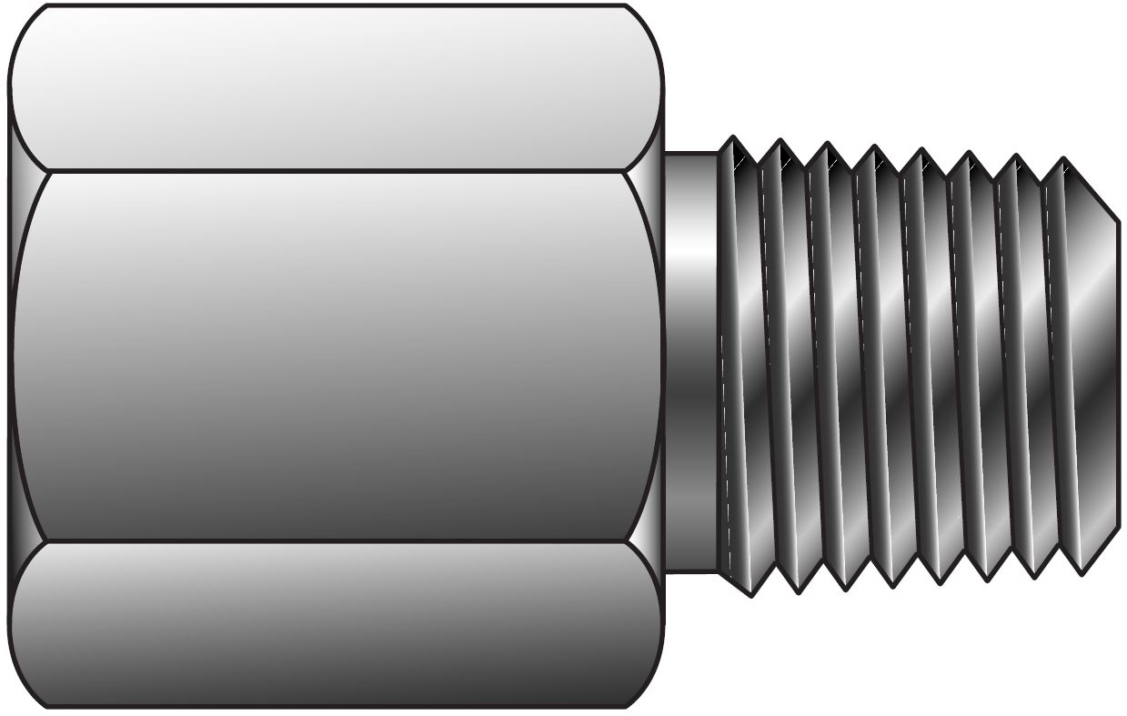 Hun NPT Til Han BSP Konisk Adapter