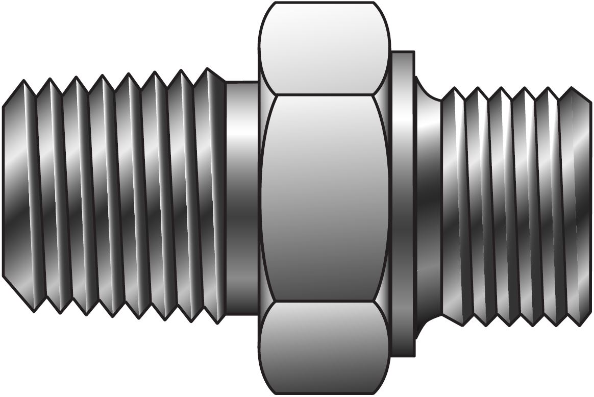 Han Med Udv. Sekskant Nippel NPT Til BSPP