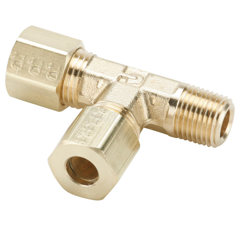 Inch Brass Compression Fittings Run Tee Compression 1/4"
