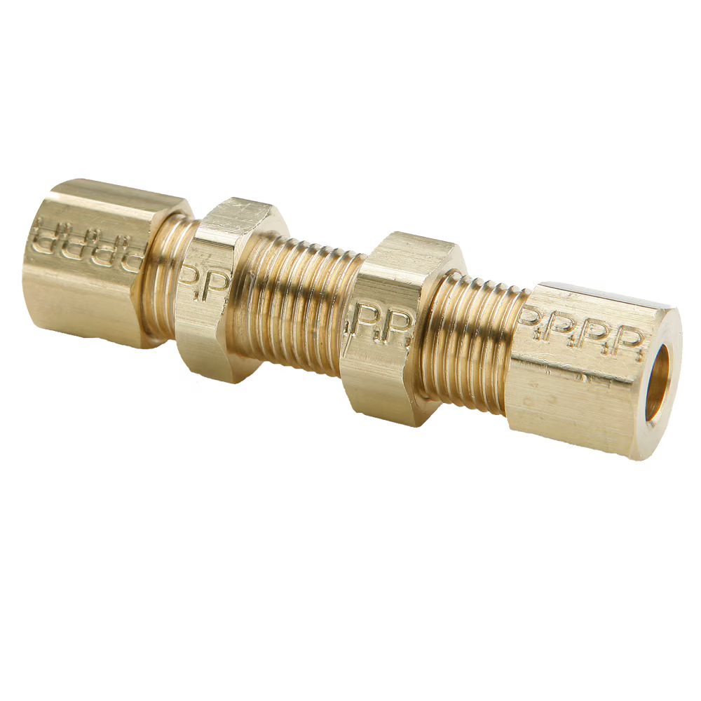 Inch Brass Compression Fittings Bulkhead Compression 3/8"