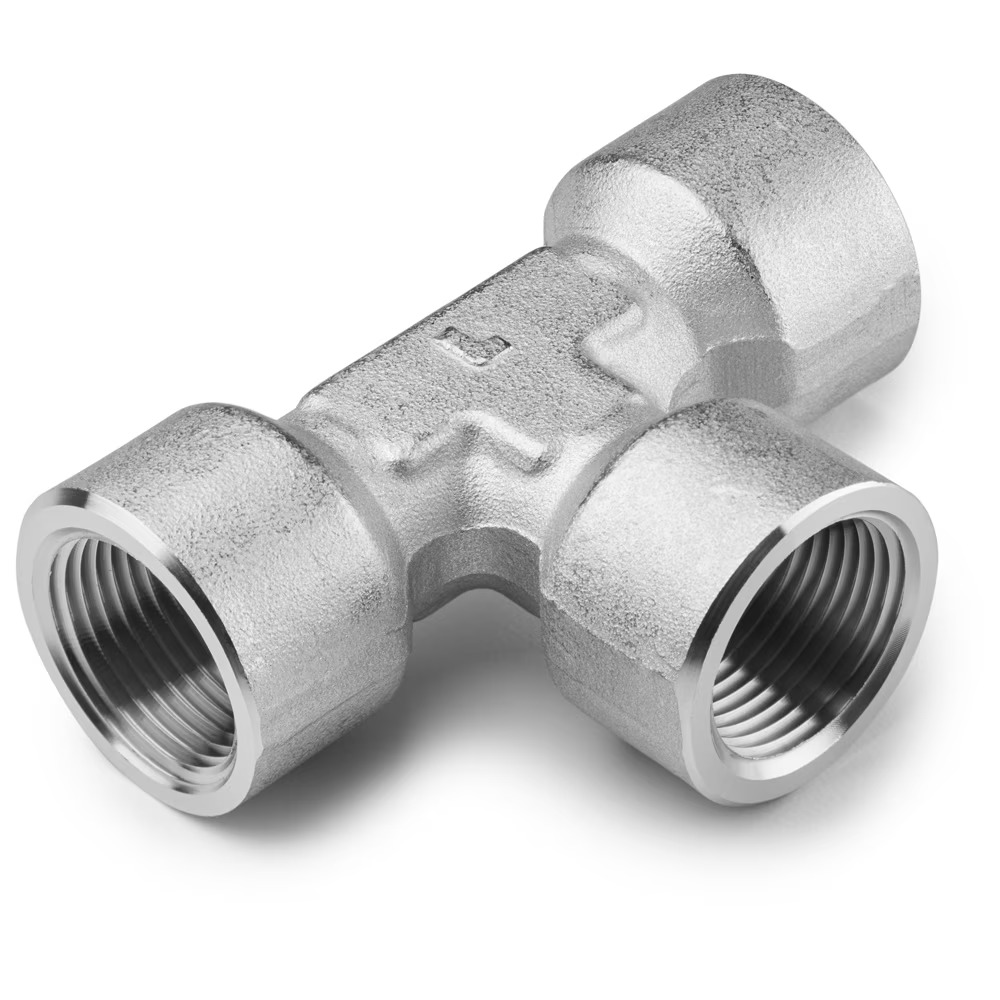 Transair® Fittings for Stainless Steel Pipe 316L Stainless BSP Tee