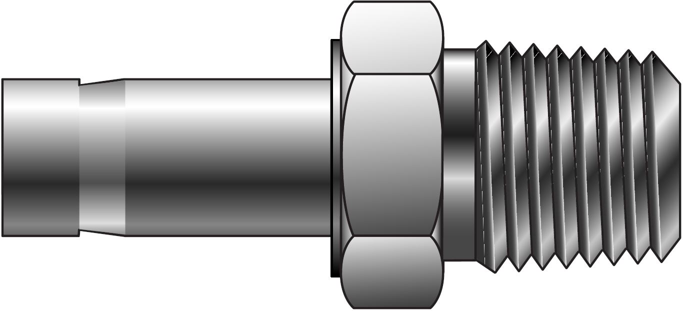 ALOK - NPT Han Adapter For Metriske Rør