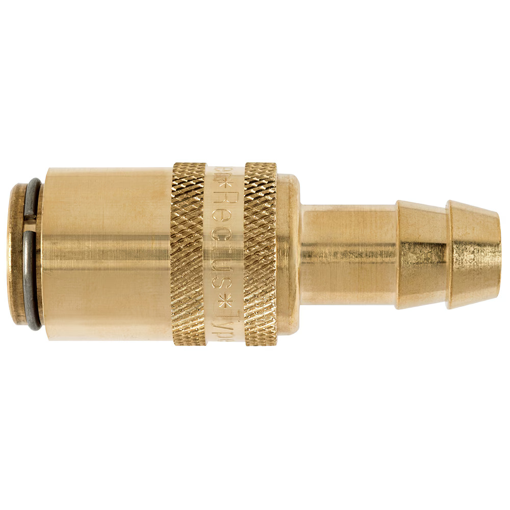 Serie 10  Double Shut-Off Hun Lynkobling (med ventil) - Slangestuds - Messing