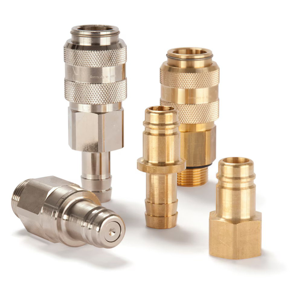 Serie 38  Straight-Through Hun Lynkobling (uden ventil) - Hun Gevind - Messing