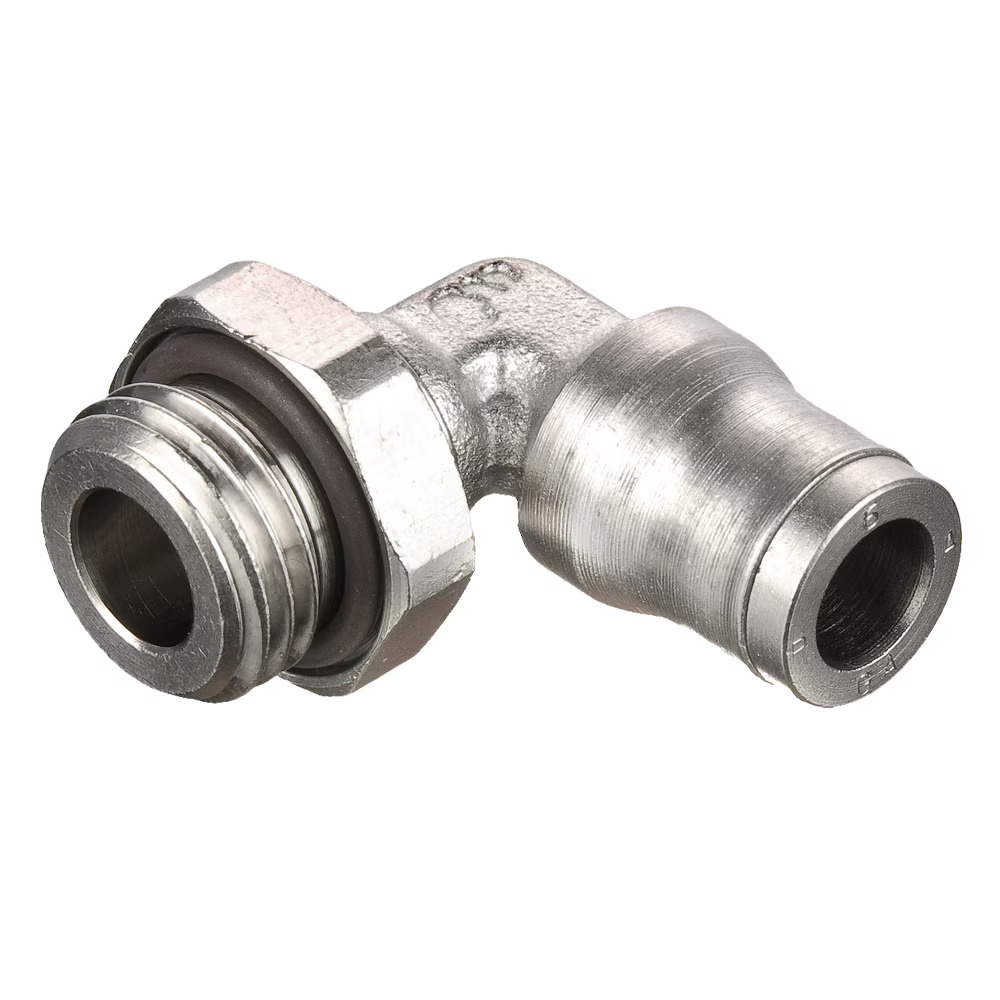Electroless Nickel Plated Brass Push-to-Connect Fittings - Prestolok PLM Elbow 90° Tube to Pipe Push-to-Connect Male Metric M10