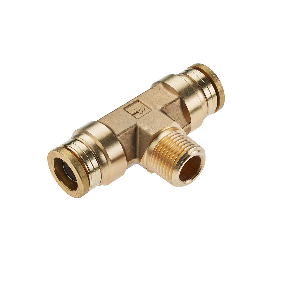 Air Brake D.O.T. composite & brass push-to-connect fittings - PTC & PTCR Branch Tee - Rigid Tube to Pipe Push-to-Connect Push-to-Connect