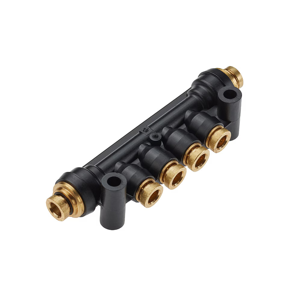 Air Brake D.O.T. composite & brass push-to-connect fittings - PTC & PTCR Manifold Tube to Tube Push-to-Connect Push-to-Connect