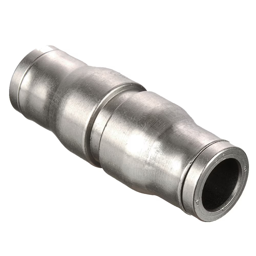 Electroless Nickel Plated Brass Push-to-Connect Fittings - Prestolok PLM Union Tube to Tube Push-to-Connect Push-to-Connect
