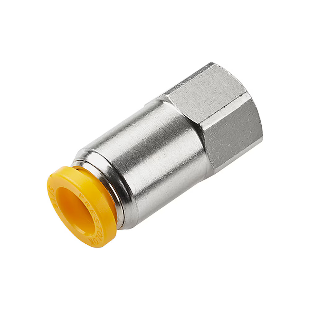 Push-to-Connect Nickel Plated Instant Fittings - Prestolok PLP Metal Connector Push-to-Connect Female BSPP Tube to Pipe