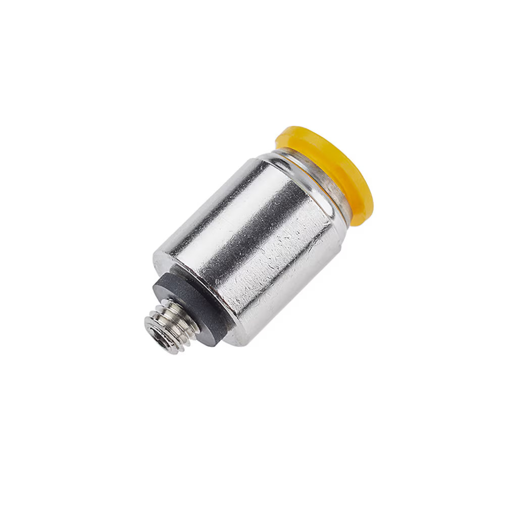 Push-to-Connect Nickel Plated Instant Fittings - Prestolok PLP Metal Round Body Connector Push-to-Connect Male BSPP Tube to Pipe