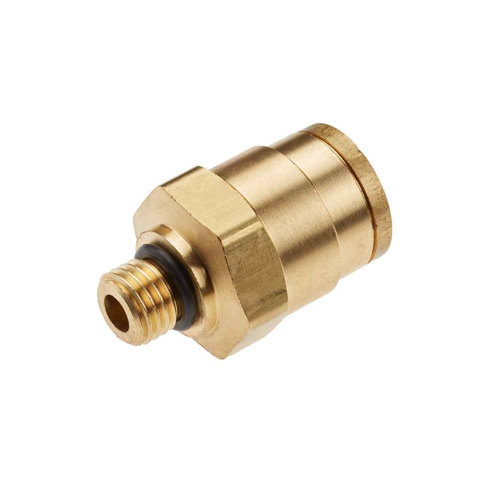 Air Brake D.O.T. composite & brass push-to-connect fittings - PTC & PTCR Connector Tube to Pipe Push-to-Connect Male Metric MA16