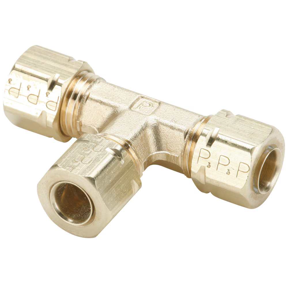 Brass Compression Fittings, Compress-Align Tee Compression Compression Tube to Tube