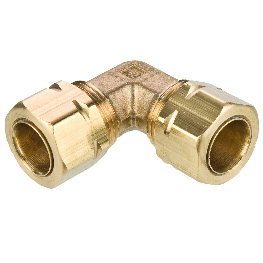 Brass Compression Fittings, Compress-Align Elbow 90° Compression Compression Tube to Tube