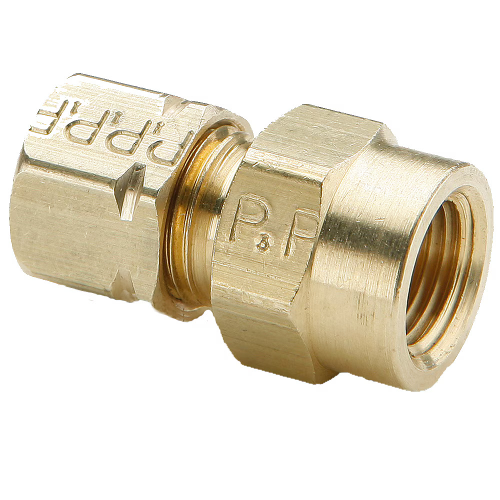 Brass Compression Fittings, Compress-Align Compression Female Pipe Tube to Female Pipe