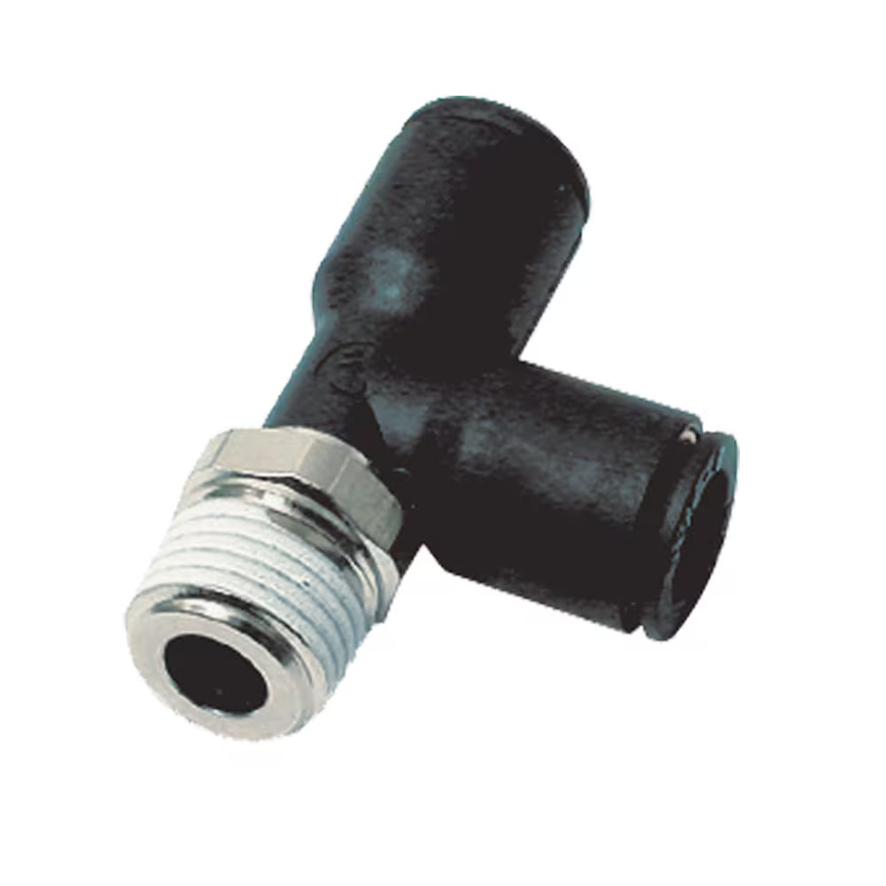 Composite Push-to-Connect Fittings - PLP Composite Run Tee Tube to Pipe Push-to-Connect Male NPT Threads