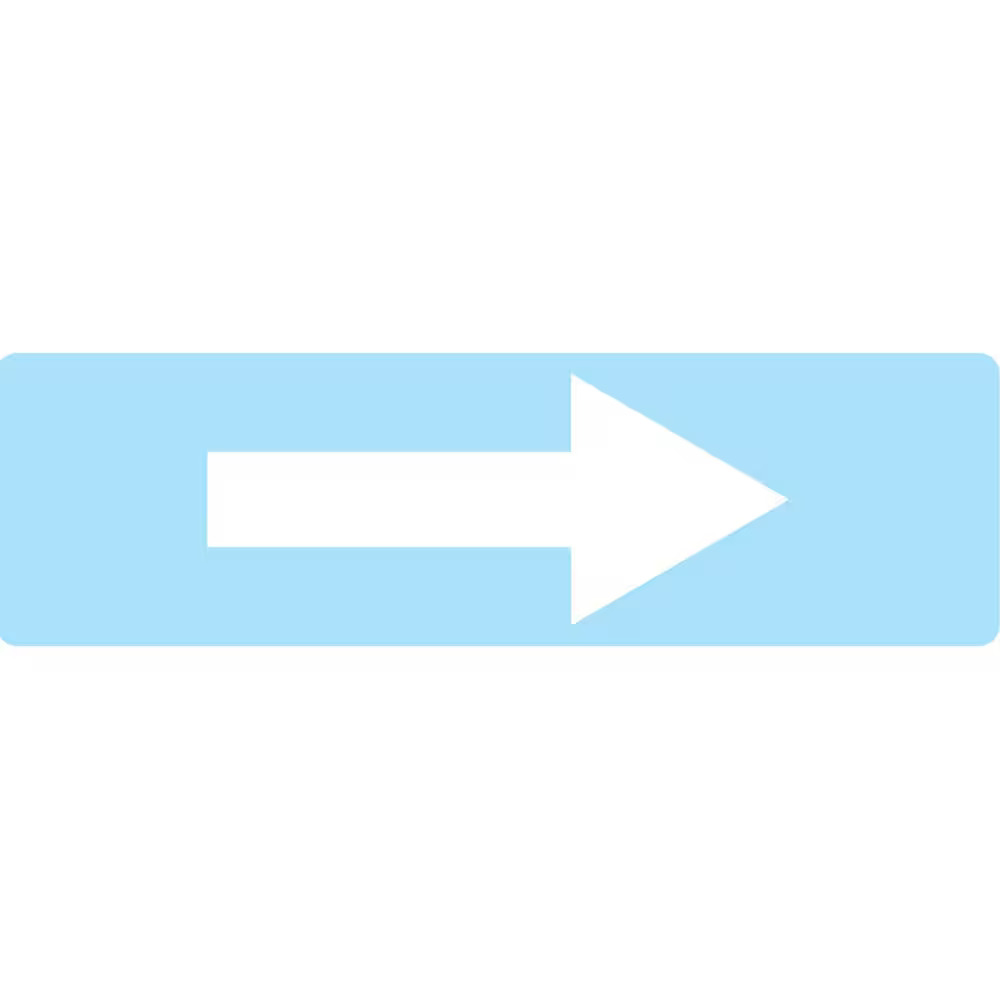 Transair Pipe Stickers White Flow Direction Arrow