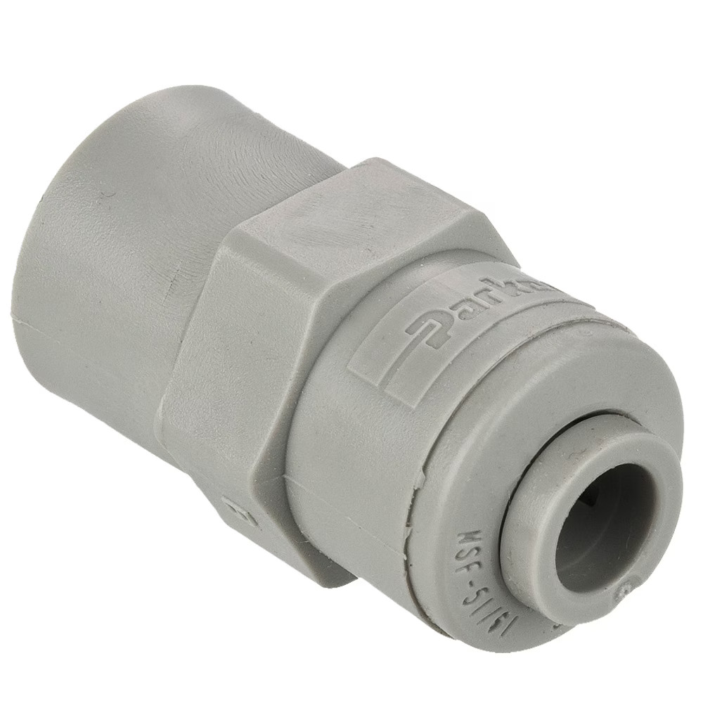 Push-to-Connect all plastic FDA compliant fitting, Parker TrueSeal Connector Push-to-Connect UNS-2B Straight