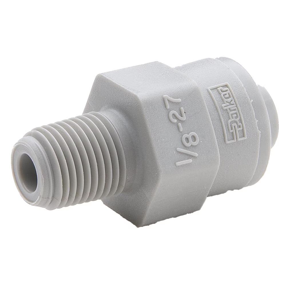 Push-to-Connect all plastic FDA compliant fitting, Parker TrueSeal Connector Push-to-Connect Male NPT