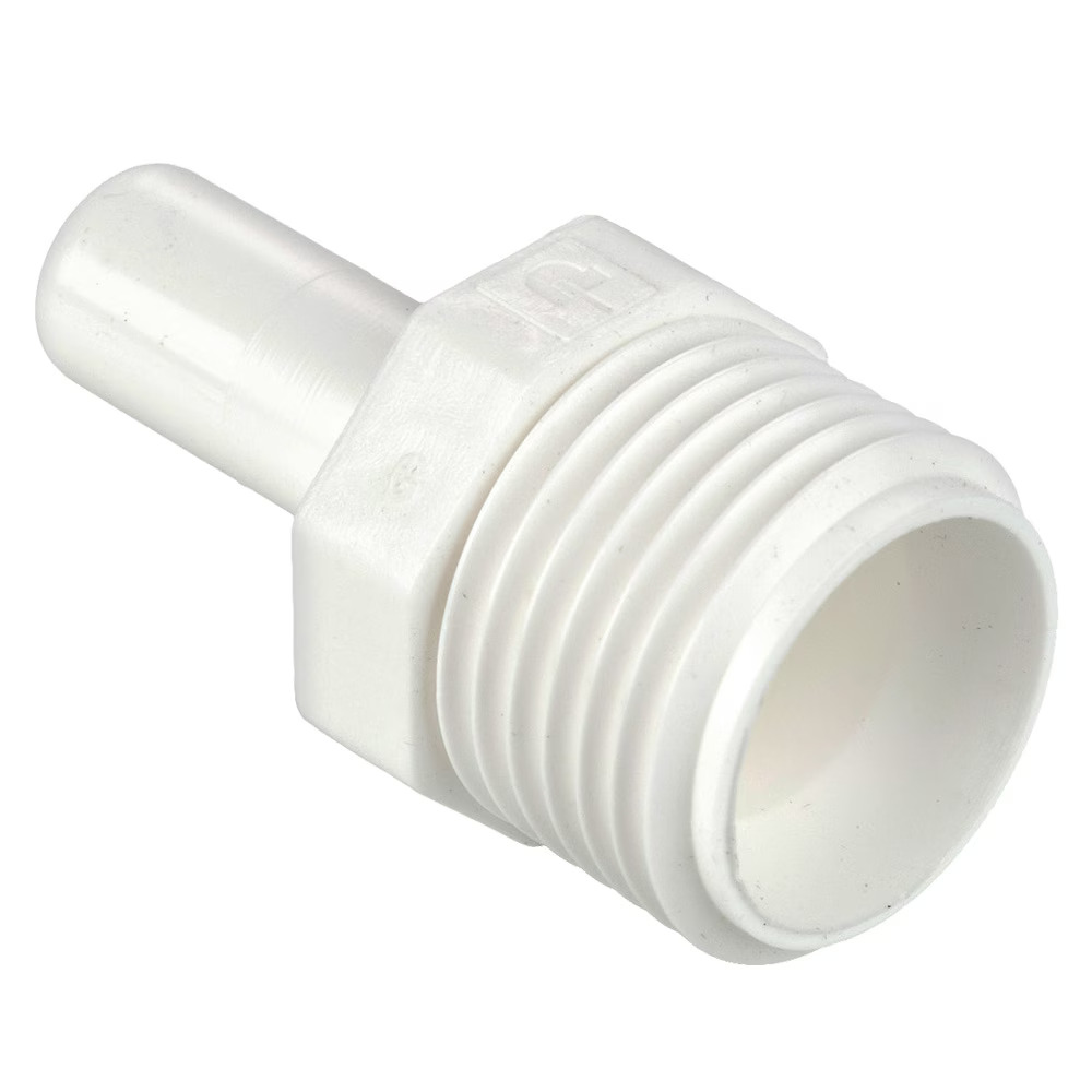 Push-to-Connect all plastic FDA compliant fitting, Parker TrueSeal Tube Faucet Adapter Tube Stem UNS-2A Straight