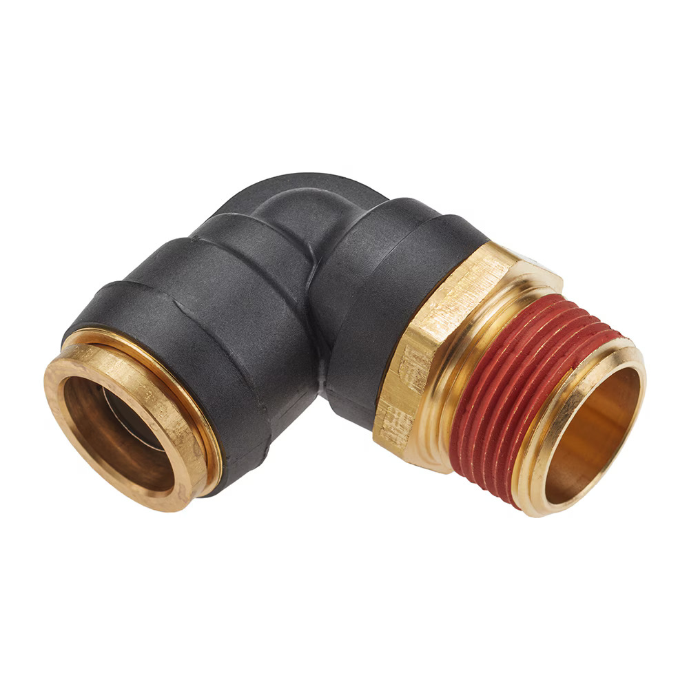 Air Brake D.O.T. composite & brass push-to-connect fittings - PTC & PTCR Elbow 90° - Rigid Swivel Tube to Pipe Push-to-Connect Male NPT