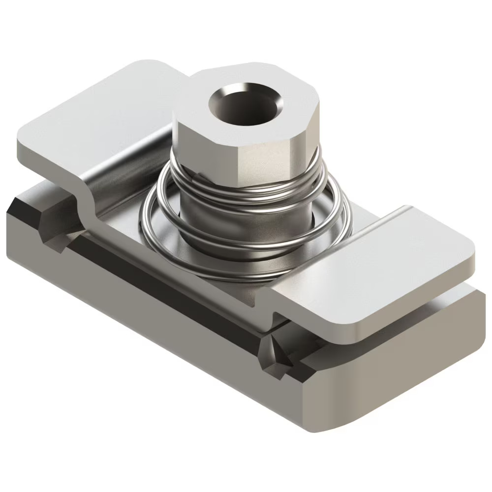 Clamps - Fixed Adaptor for channel rails Stainless Steel W5 (1.4401 or 1.4571 n.a A-Series