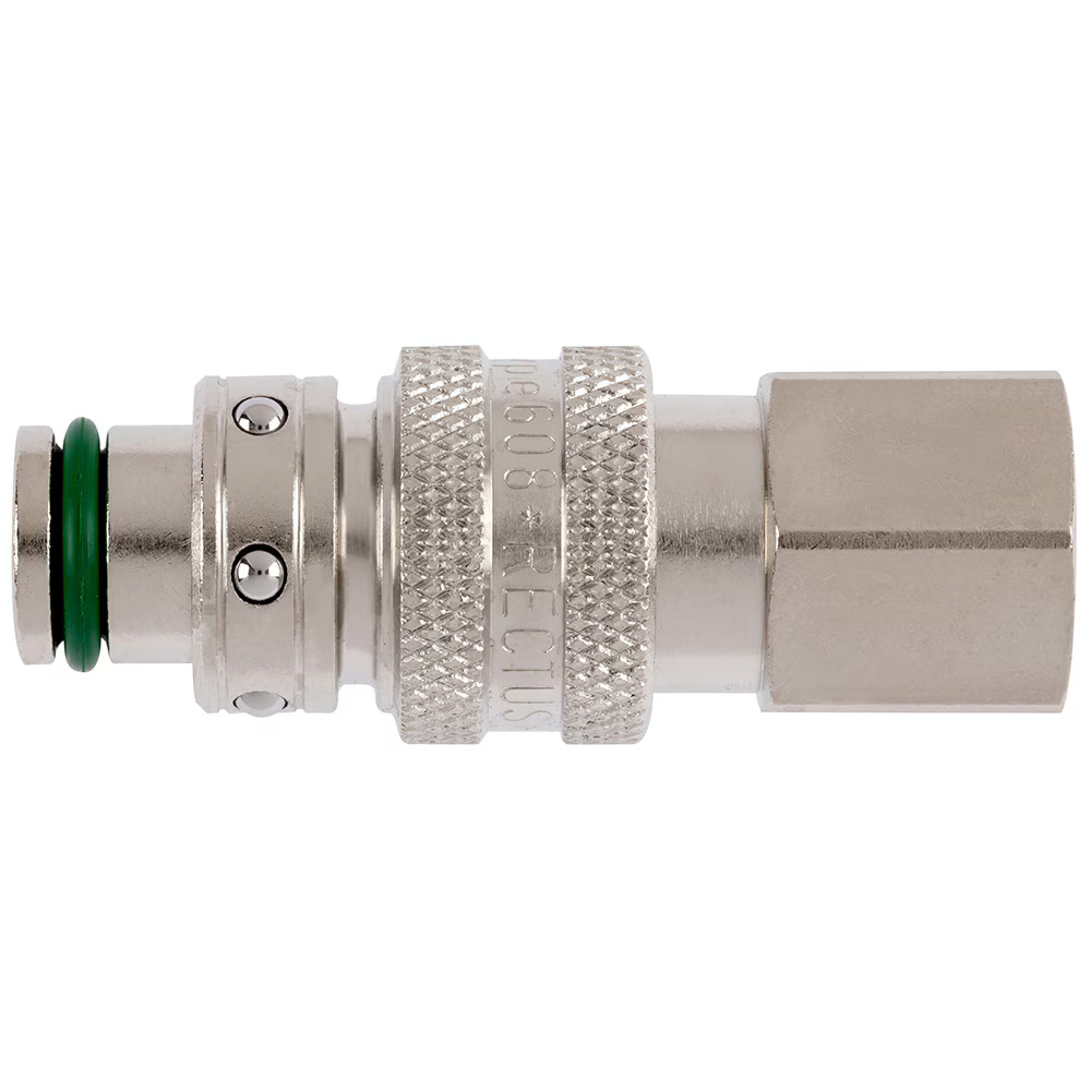 Serie 608  Straight-Through Hun Lynkobling (uden ventil) - Hun Gevind - Messing