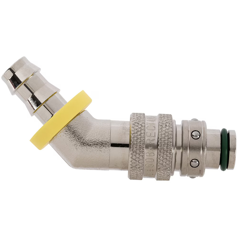 Serie 608  Straight-Through Hun Lynkobling (uden ventil) - Push-Lok - Messing