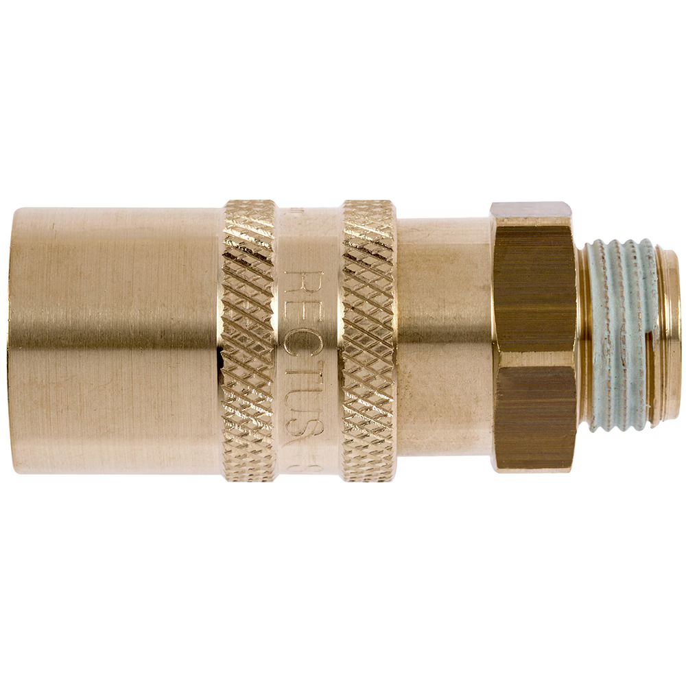 Serie 87  Straight-Through Hun Lynkobling (uden ventil) - Han Gevind - Messing