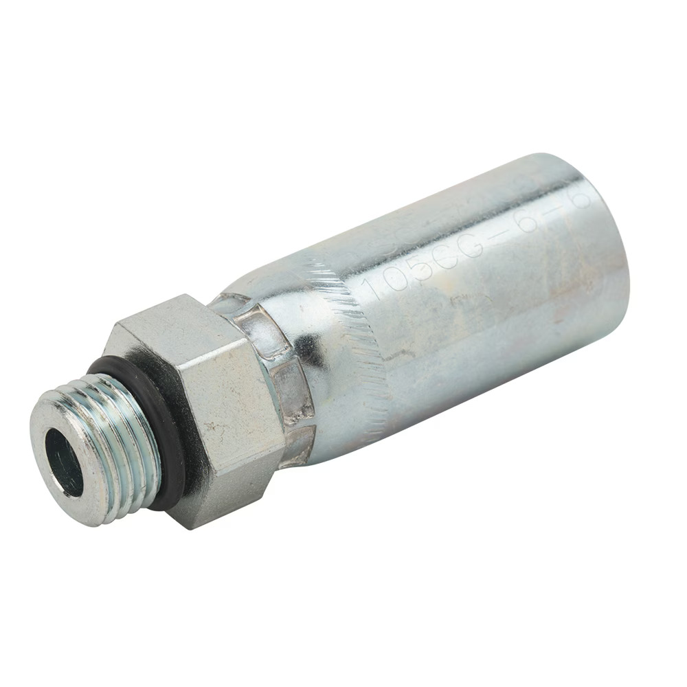 Permanent Crimp Fittings - CG Series Fittings Male SAE Straight Thread with O-ring - Rigid - Straight Steel