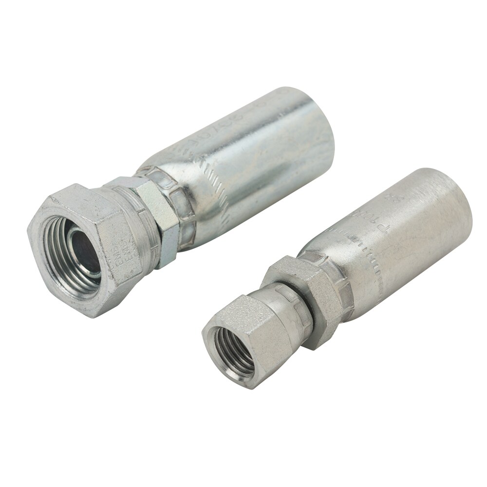 Permanent Crimp Fittings - CG Series Fittings Female JIC 37° - Swivel - Straight Stainless Steel