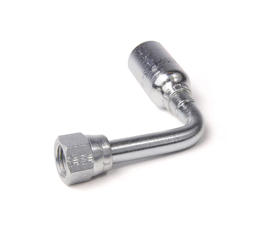 Global Fittings - 56 Series - Inch Female JIC 37° - Swivel - 90° Elbow - Long Drop