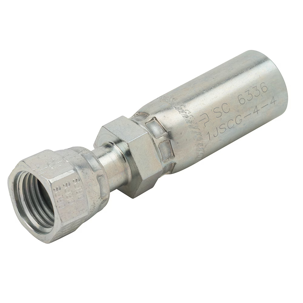 Permanent Crimp Fittings - CG Series Fittings Female Seal-Lok - Swivel - Straight - Long Steel