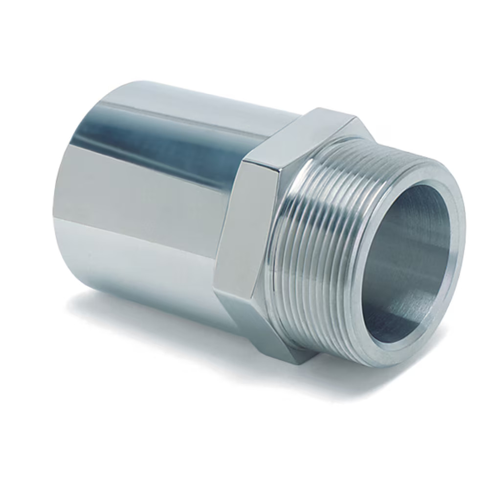 PTFE Hose “True-Bore” Fittings - PAGE Series Male NPTF Pipe - Rigid - Straight