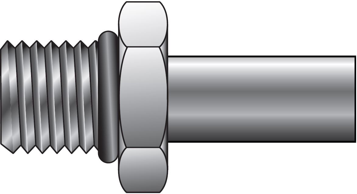 ALOK - Rør Ende Til SAE Lige Gevind Adapter For Tomme Rør