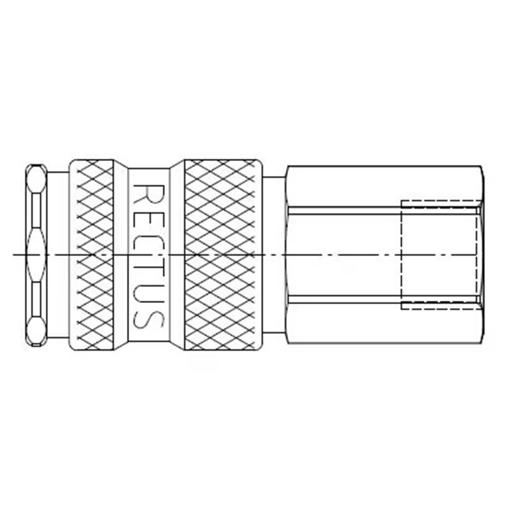 Serie 25  Straight-Through Hun Lynkobling (uden ventil) - Hun Gevind - Stål