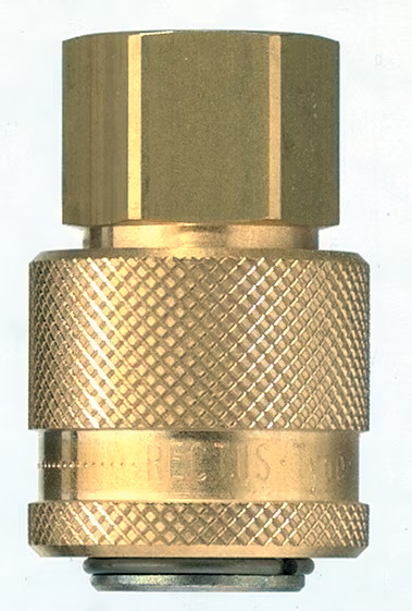 Serie 30  Single Shut-Off Hun Lynkobling (med ventil) - Hun Gevind - Stål