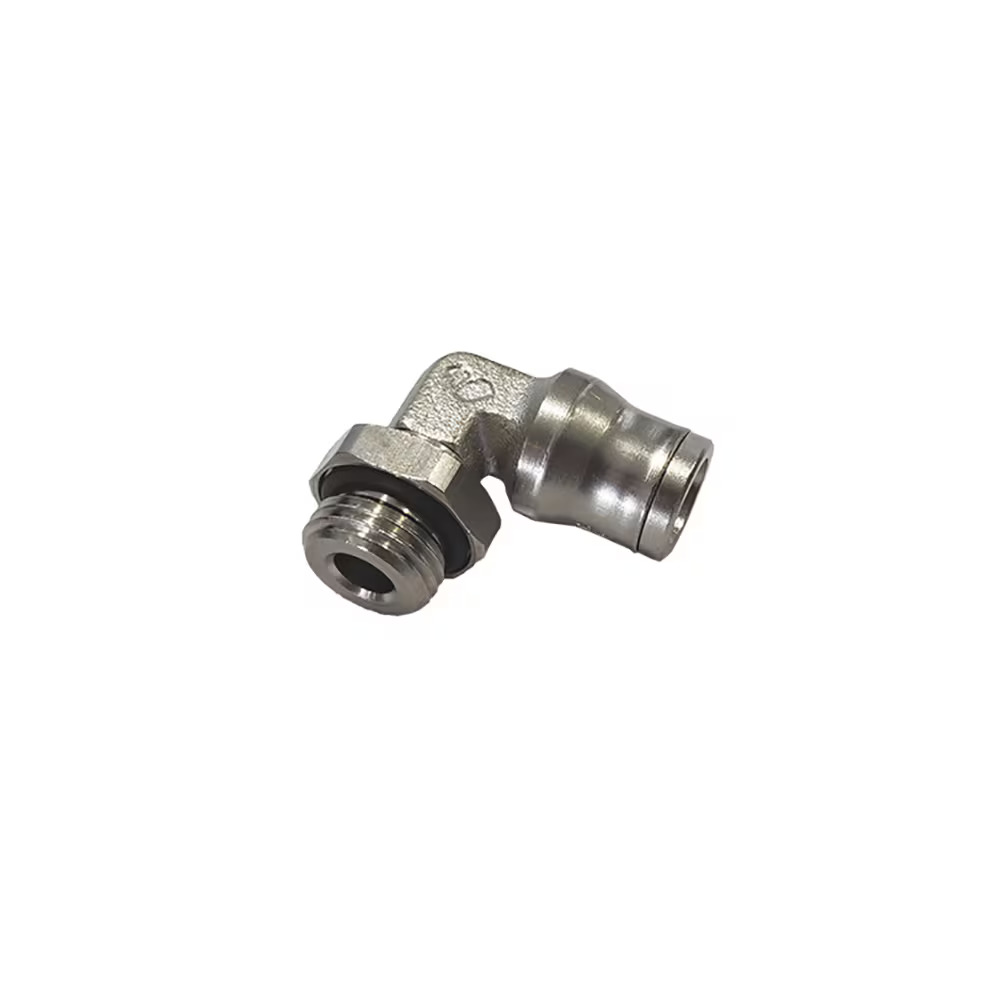 LF 3600 Chemical Nickel-Plated Brass Push-In Fittings Elbow 90° Brass FDA Chemical Nickel-plated Stud Fitting - Adjustable Male UNF