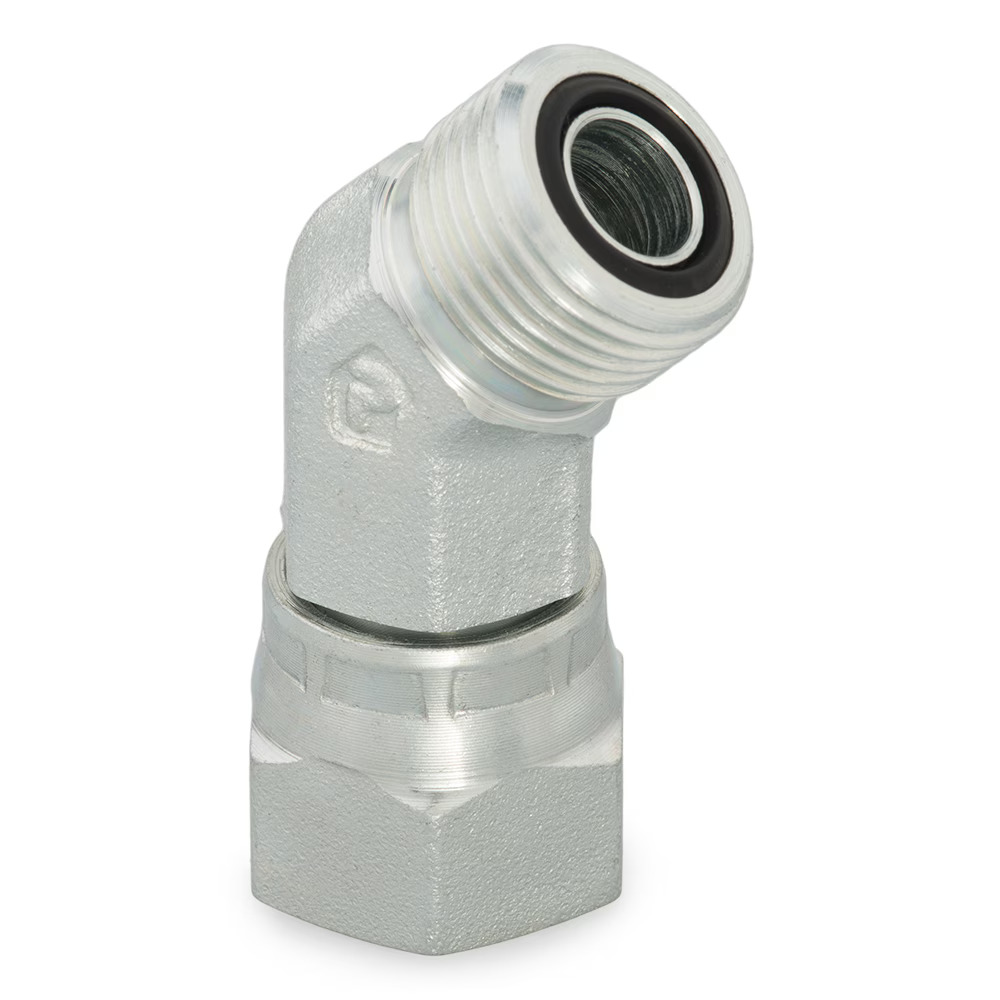 45° Swivel Nut Elbow - O-Lok® ORFS female swivel end / O-Lok® ORFS tube end