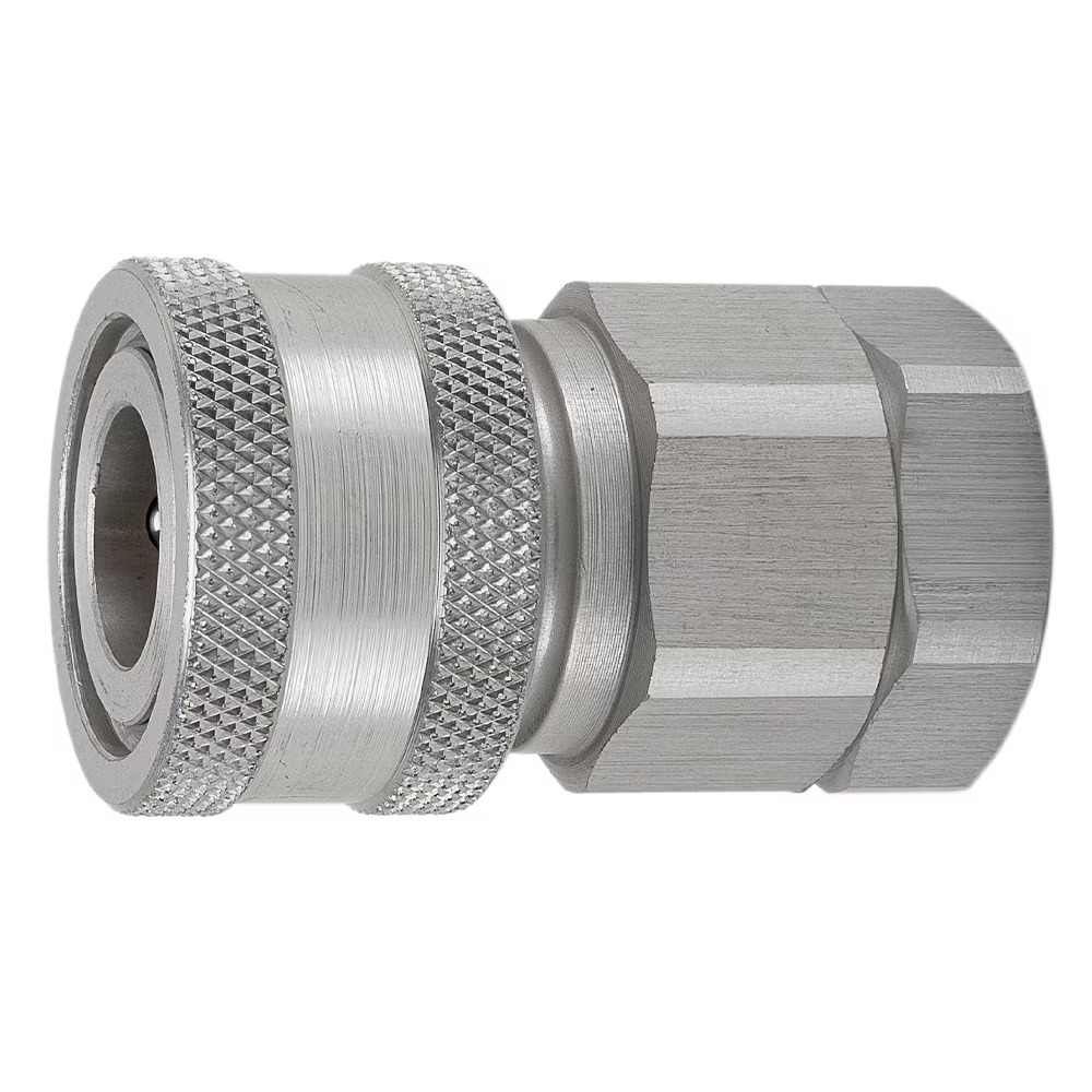 Multi-Purpose Hydraulic Quick Couplings - H Series Female Coupler Female NPTF Unvalved Aluminum