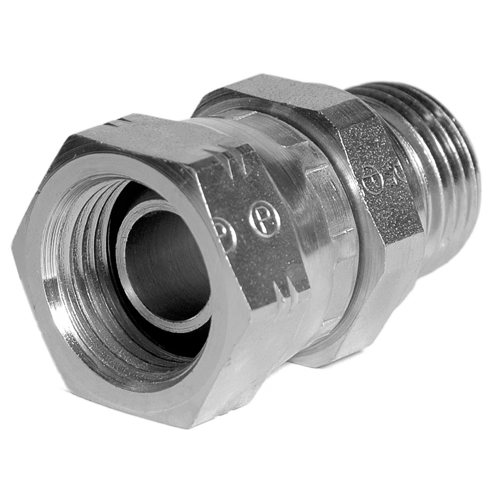 Svivel Udvendigt Gevind - BSPP 60° Konus Ende / BSPP 60° Indvendig  Svivel Ende