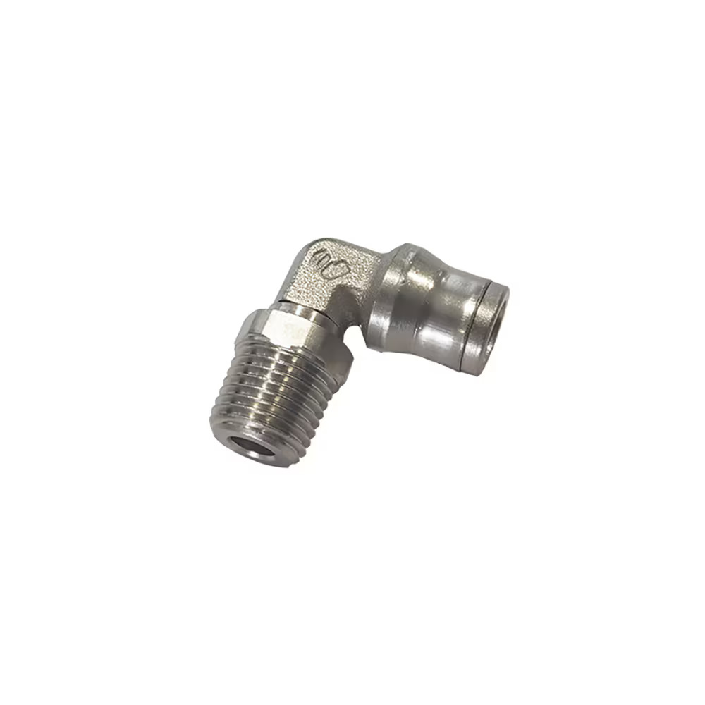 LF 3600 Chemical Nickel-Plated Brass Push-In Fittings Elbow 90° Brass FDA Chemical Nickel-plated Stud Fitting - Adjustable Male NPT