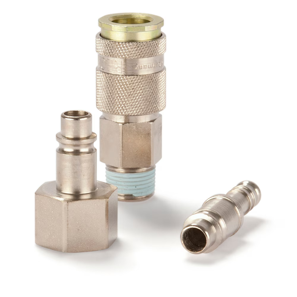 Serie 33  Straight-Through Hun Lynkobling (uden ventil) - Han Gevind - Stål