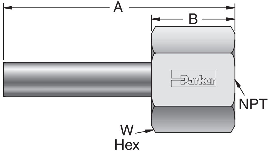 T7HG MPI™ Glatrør Ende Til Hun NPT Rør